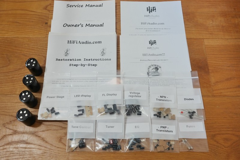Technics SA-818 rebuild restoration recap service kit repair filter capacitor