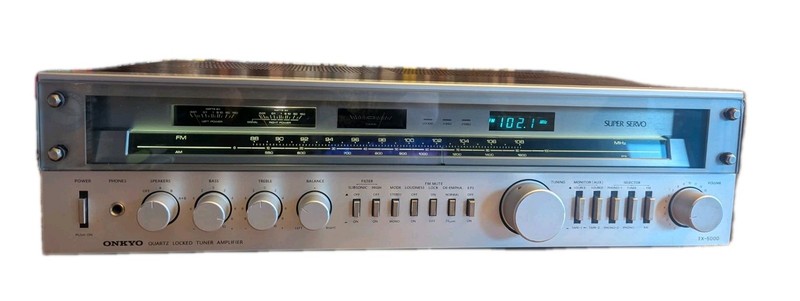 Onkyo TX-5000 Vintage Stereo Receiver Quartz Locked AM/FM Woodgrain Silver *READ