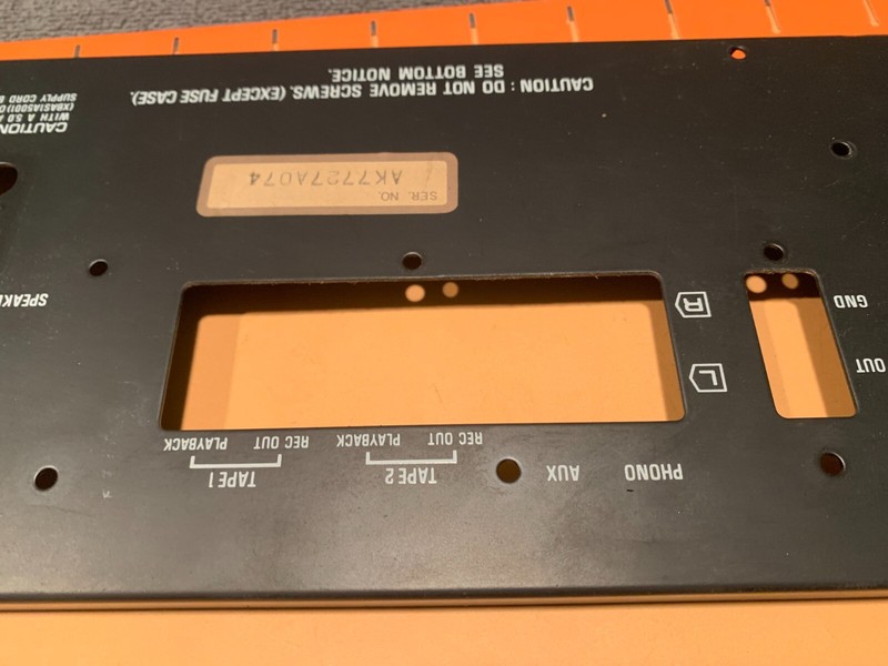 Technics SA-5470 Stereo Receiver Parting Out Rear Panel gallery