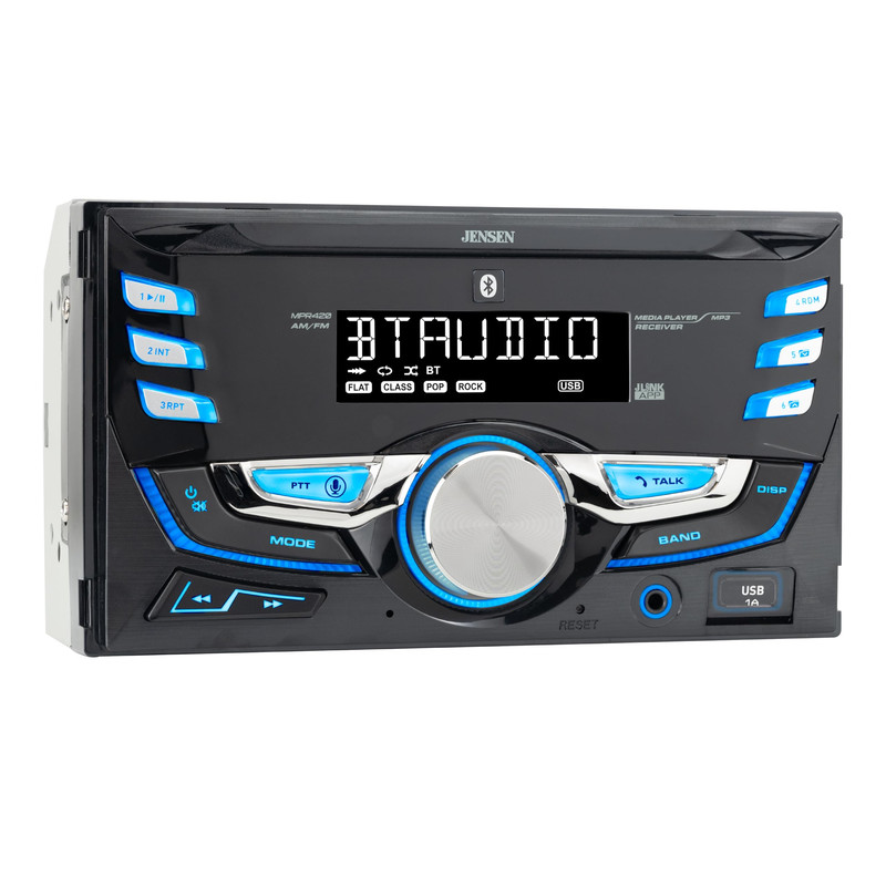 Jensen Mpr420 7-Character Lcd Double Din Car Stereo Bluetooth Hands Calling