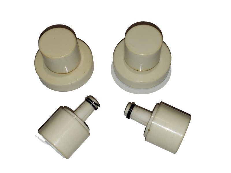 Four Rare Vintage Original Radio Knobs Cream/White in Color Very Nice