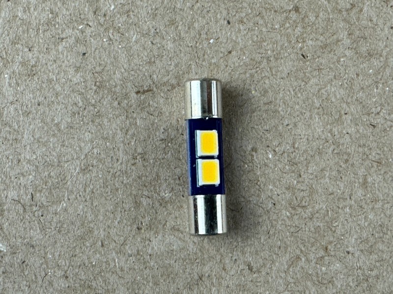 1 New MINIATURE 5x20mm 8v Warm White Fuse Lamp LED Light Bulbs