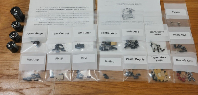 Pioneer SX-9000 rebuild restoration recap upgrade kit repair filter capacitor