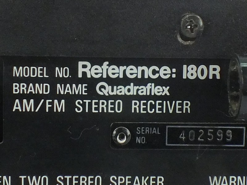 Quadraflex Reference:180R AM/FM Stereo Receiver-18W per Channel- 4 Speaker Jacks gallery