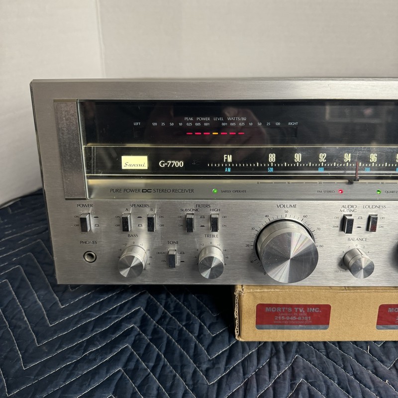 SANSUI G-7700 VINTAGE AM/FM STEREO RECEIVER - SERVICED - CLEANED - TESTED gallery