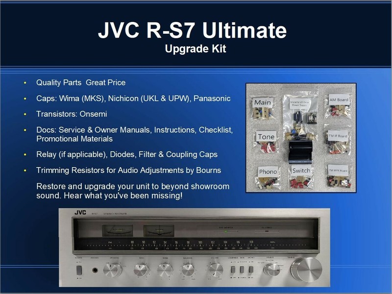 JVC R-S7 Receiver Ultimate Upgrade Kit Genuine Parts Restoration Guarantee