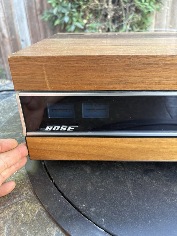 Bose Vintage Stereo Receiver Wood Panel Black Silver For Parts 108787 gallery