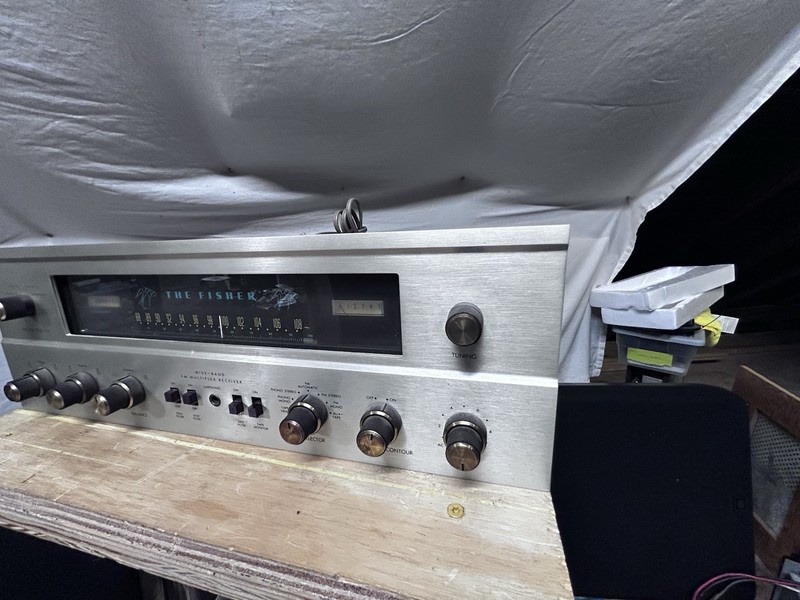 Fisher 500 C 7591, 12ax7 Tube Stereo Receiver. Working. Needs TLC. Looks Nice. gallery