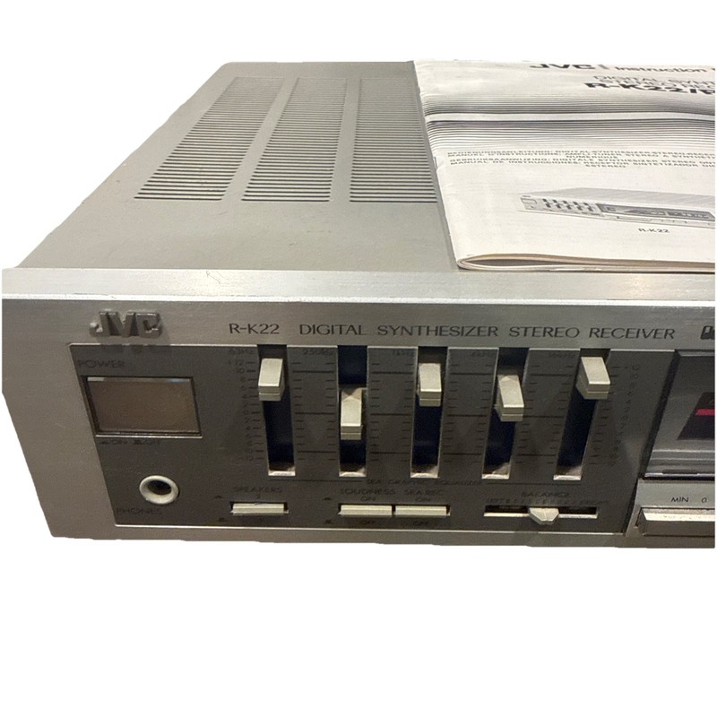 JVC R-K22L Digital Synthesizer Stereo Receiver With Graphic Equalizer POWERS ON gallery