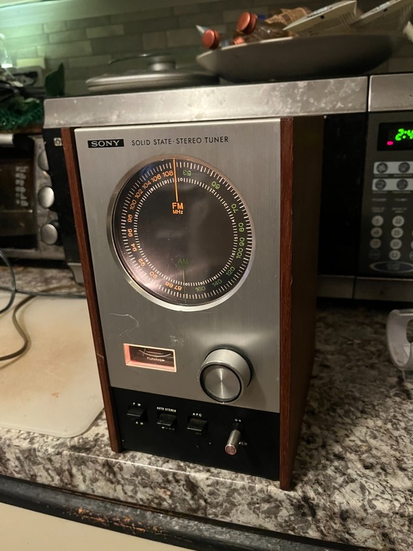 Sony ST-80W FM AM Stereo Tuner Vintage Wood Cabinet Tested Working Japan gallery