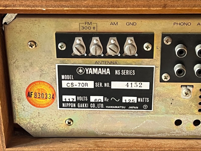 Yamaha CS-70R Vintage Stereo Receiver - Untested gallery