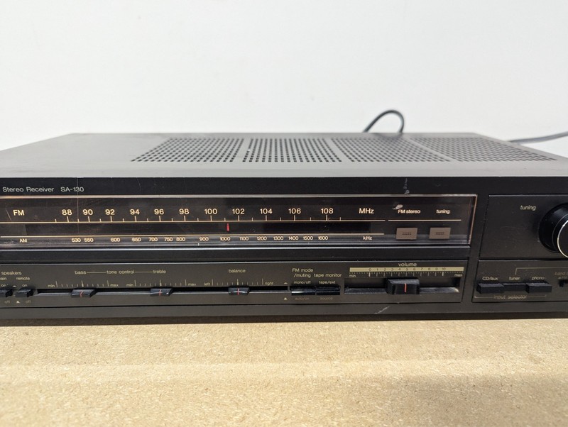 Vintage Technics SA-130 AM/FM Radio Stereo Receiver Black - For Parts gallery