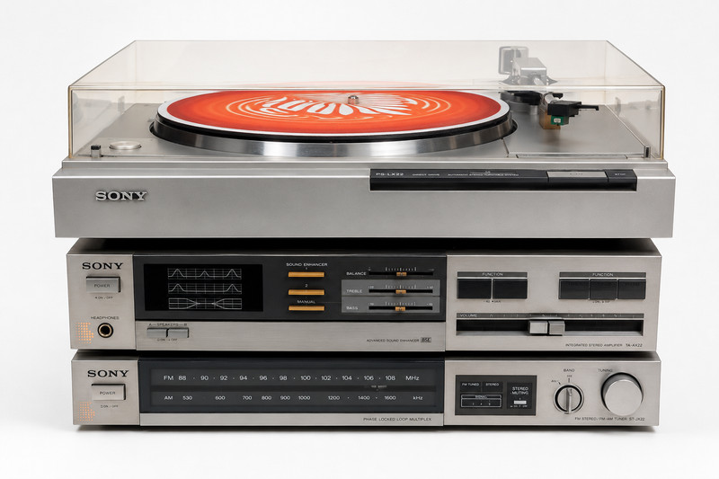 Sony PS-LX22 Turntable TA-AX22 Amp ST-JX22 Tuner Vintage Stereo