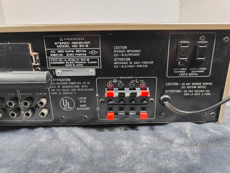 Pioneer SX-6 Stereo Receiver Computer Controlled Vintage Japan Tested - Turns On gallery