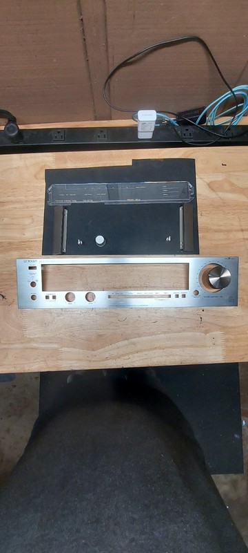 Luxman R-405 Reciever Faceplate,Lens, Knobs for parts
