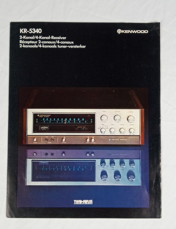 VTG Kenwood KR -5340 STEREO RECEIVER DUTCH,FRENCH,GERMAN Sales Sheet Brochure