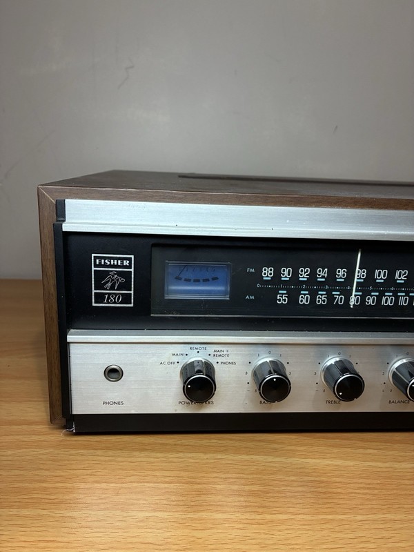Vintage Fisher AM FM Stereo Receiver Amplifier 126W Model 180 c 1974 gallery