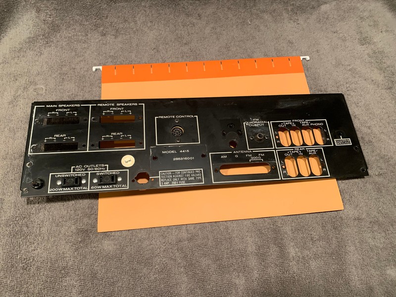 Marantz 4415 Quad Receiver Parting Out Rear Panel + AC Outlets