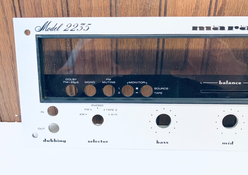 Marantz 2235 Original Faceplate w/ insert bezel/dial window in good condition gallery