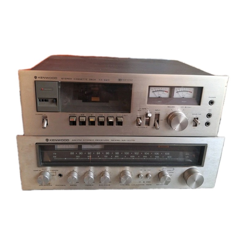 Vintage Kenwood KR-4070 Receiver + KX-620 Cassette Deck – Tested Working Japan