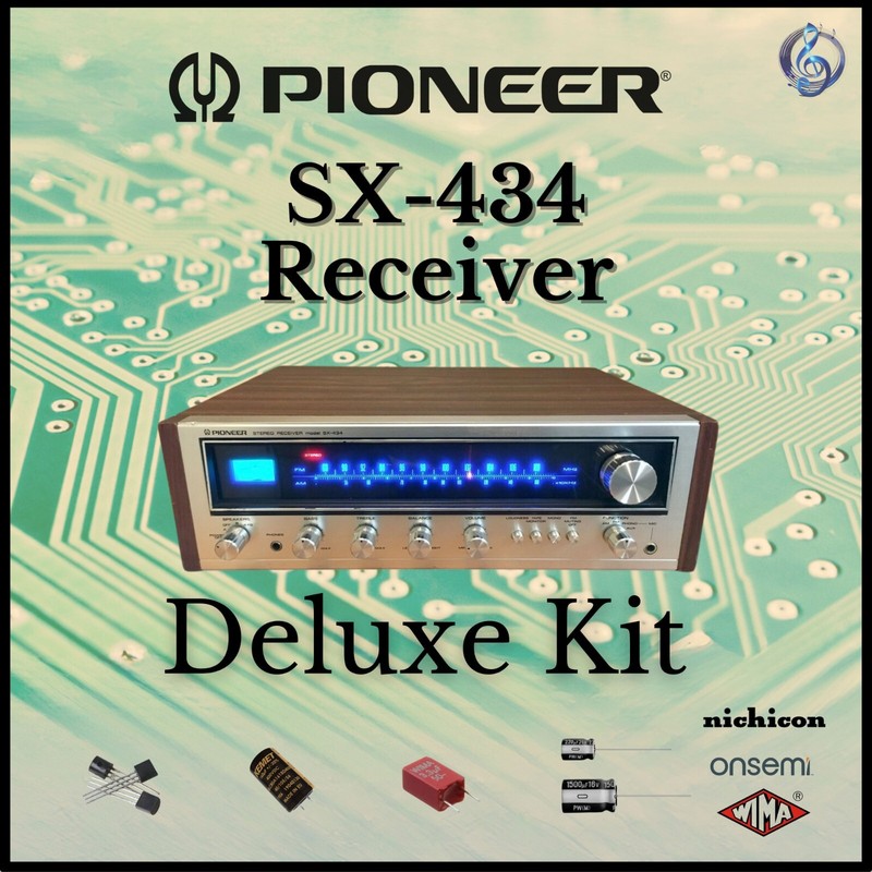 Pioneer SX-434 Receiver Deluxe Upgrade Kit Genuine Parts Restoration