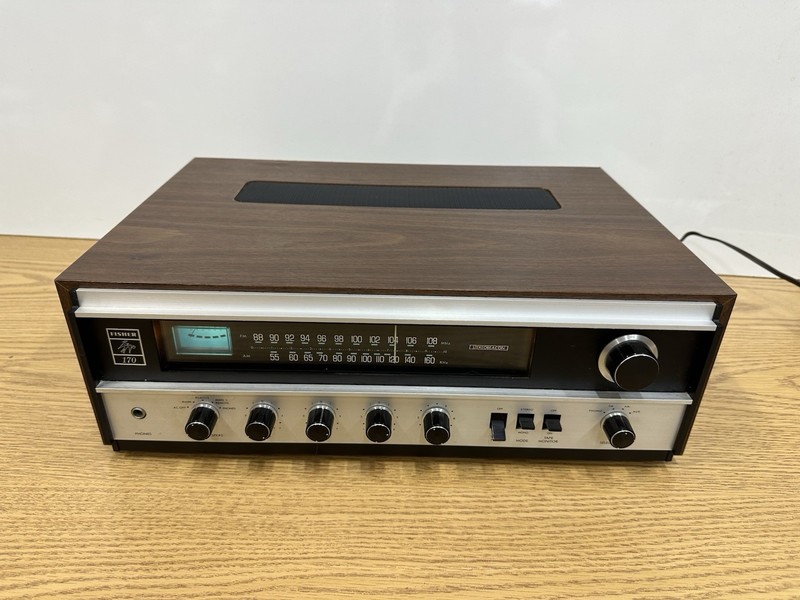 Vintage 1970s Receiver The Fisher 170 Stereo Walnut Finish TESTED Works Nice!