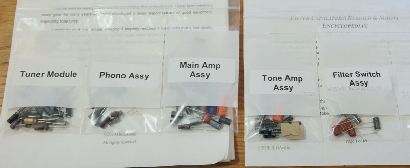 Marantz 1550 receiver rebuild restoration service capacitor kit repair .