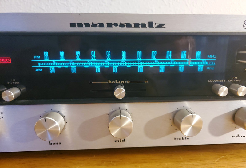 Vintage Marantz 2220B Stereophonic Receiver Wood Grain Vinyl Veneer VGC!! gallery