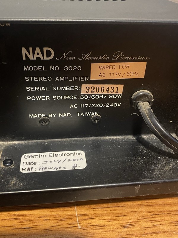 NAD 3020 Series 20 Hi-Fi Stereo Amplifier *Missing Dial Knob* gallery