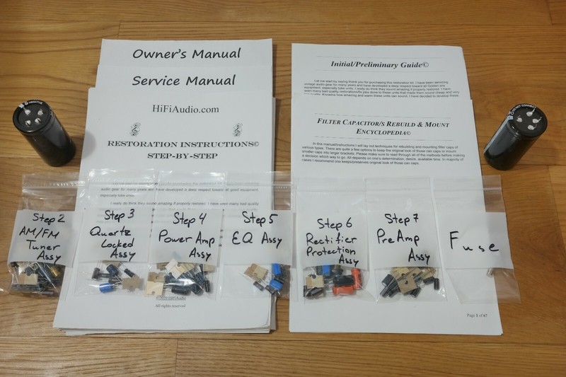 Onkyo TX-4500 MKII rebuild restoration recap service kit repair capacitor