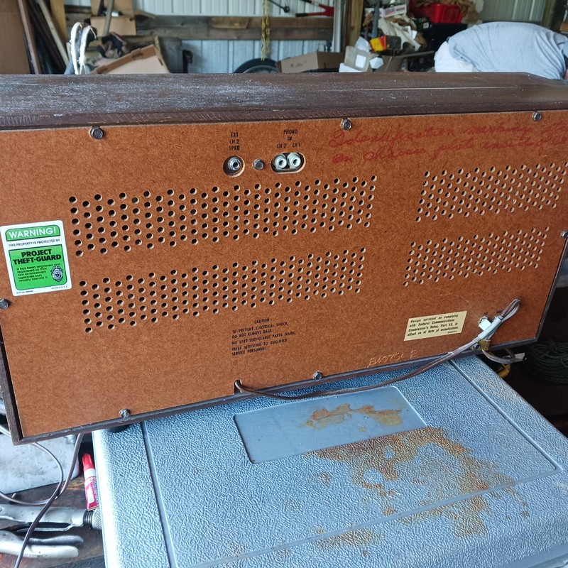 Vintage MCM Magnavox Walnut Case Full Dimension Am Fm Table Stereo Works 1970s gallery