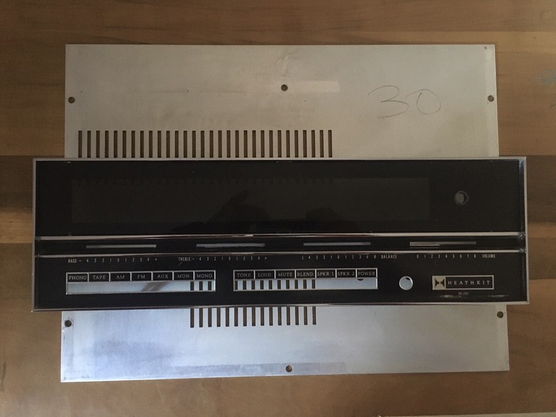 Rare Stand Alone “Black Magic” Face Plate for Heathkit AR-1302 Receiver!