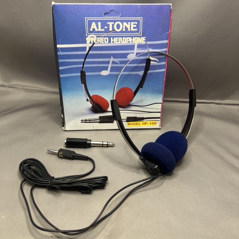 Mini Stereo Headphone AL-TONE HP-100 Dynamic. 4 Ft Cord. Metal Headband