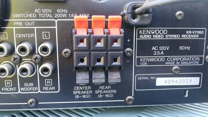 Kenwood KR-V7060 good working Audio-Video Stereo Receiver parts Parting Out,g322 gallery