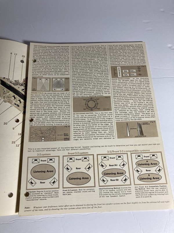 Sansui Qr4500 4 Channel Receiver Brochure gallery