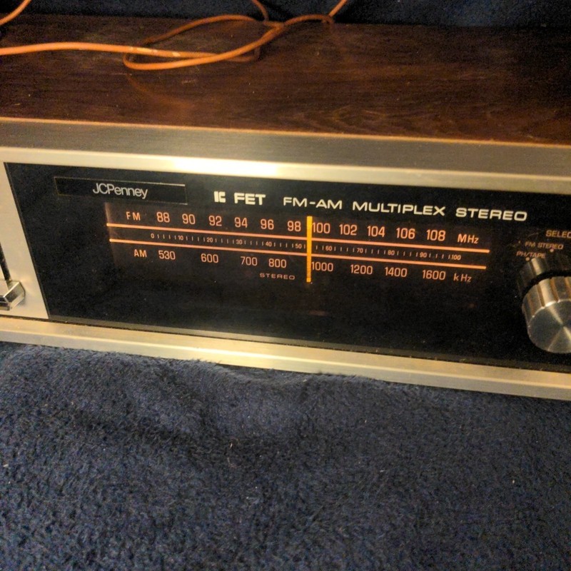 VTG JC Penney Fet 1312A AM-FM Multiplex Stereo & Speakers Vintage Set gallery