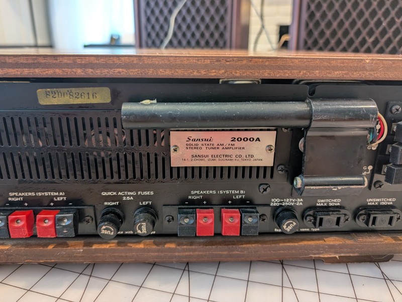 Vtg Sansui 2000A Solid State Stereo Tuner Amplifier Works But Some Issues READ gallery