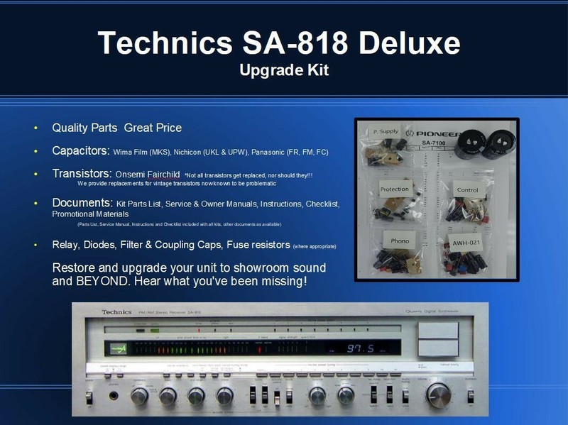 Technics SA-818 Receiver Deluxe Upgrade Kit Genuine Parts Restoration