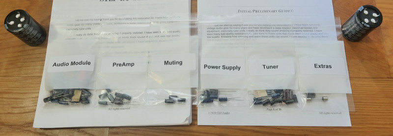 Kenwood KR-4600 KR-4060 restoration recap service kit repair filter capacitor