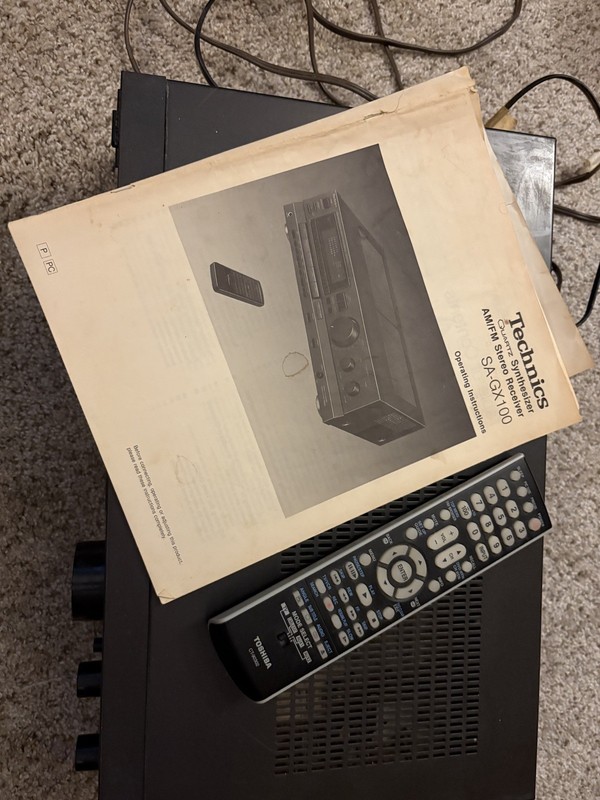Vintage Technics SA GX100 Stereo Receiver Remote, Original User Manual WORKS! gallery