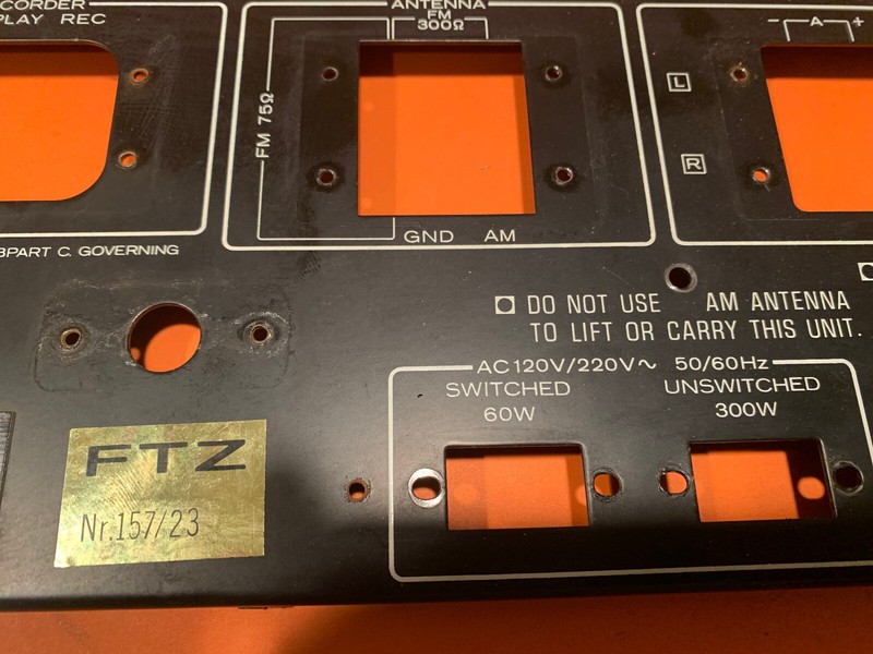 Kenwood KR-5200 Stereo Receiver Parting Out Rear Panel gallery