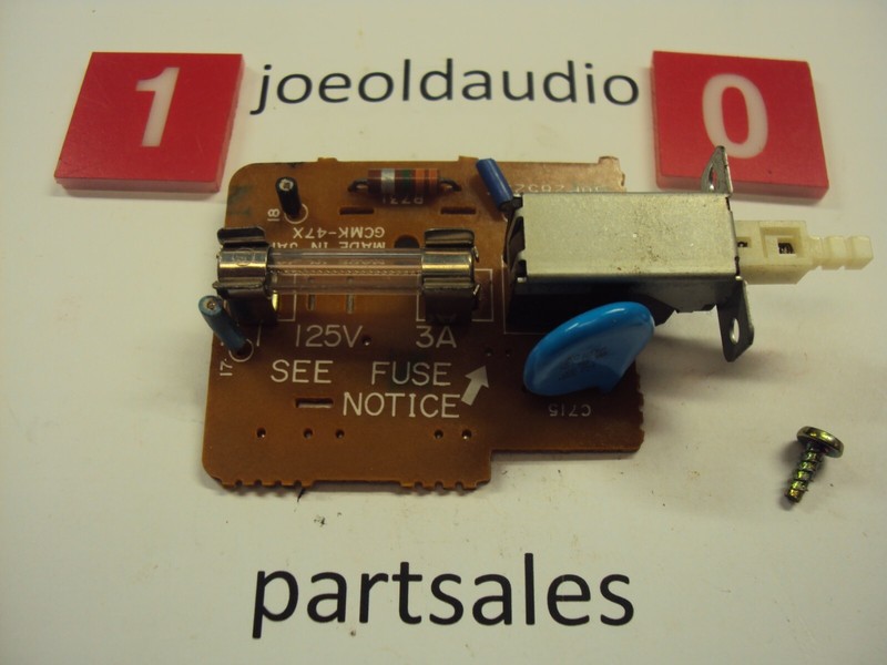 Technics Receiver SA-251 ON/OFF/Switch & Fuse Board SUP28525G Parting Out SA-251