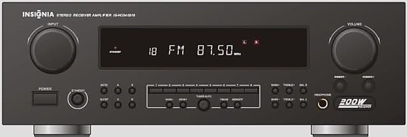 INSIGNIA IS-HC040918 STEREO 200 WATT AM/FM RECEIVER SCHOOL SURPLUS GOOD gallery