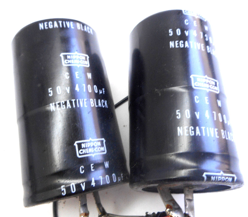 YAMAHA CR-600 STEREO RECEIVER - NIPPON CHEMI-CON SET OF 2 CAPACITORS 50V 4700uF gallery