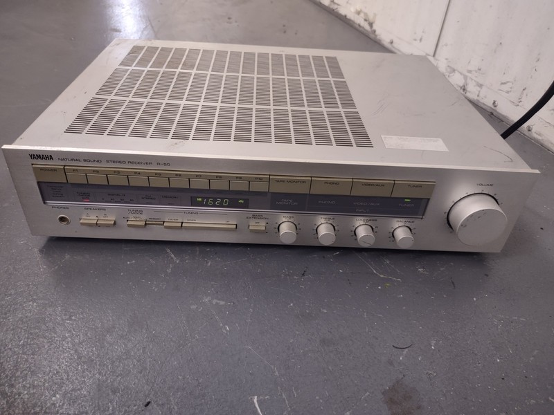 Yamaha R-50 Natural Sound Stereo Receiver Silver Model R-50 MPN R-50
