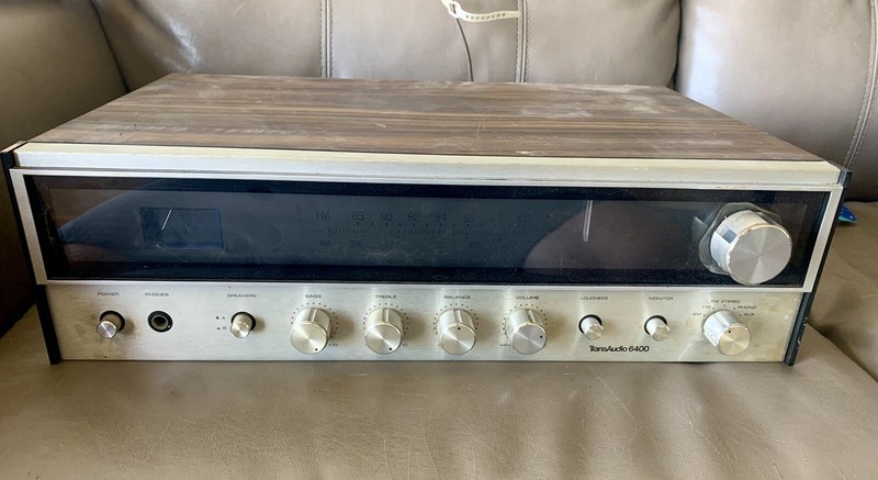Vintage Transaudio 6400 Receiver Wood Grain Cabinet 4 Channel AM FM Phono Tested