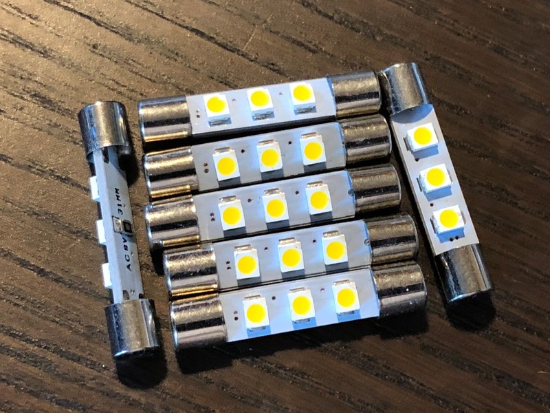 7 New Royal Blue 8V Fuse Lamp LED Light Bulbs for Marantz Sansui Pioneer Kenwood
