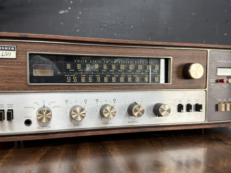 Fisher 450-T Vintage Solid State Stereo Reciever W/ Wooden Case gallery