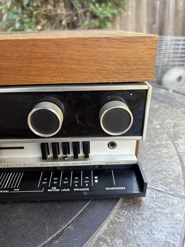 Bose Vintage Stereo Receiver Wood Panel Black Silver For Parts 108787 gallery