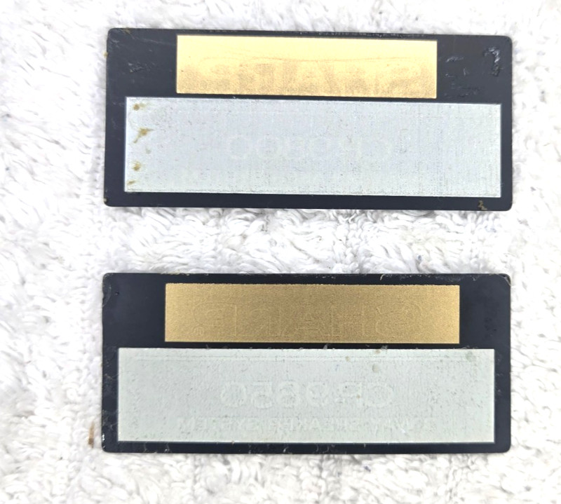 Pair Sharp CP-9850 CP-9800 SPEAKER Front Cabinet BADGES LABELS / LOGO gallery
